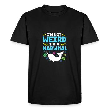 Narwhal - Men's Premium Organic T-Shirt - black - Front - Nico (187cm)