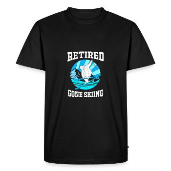 Séjour ski ski - T-shirt Premium bio Homme - noir - Devant - Nico (187cm)