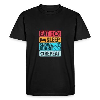 Snowboard Snowboard Vacances snowboard Snowboarders - T-shirt Premium bio Homme - noir - Devant - Nico (187cm)