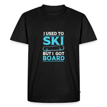 Snowboard Snowboard Vacances snowboard Snowboarders - T-shirt Premium bio Homme - noir - Devant - Nico (187cm)