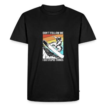 Snowboard Snowboard Vacances snowboard Snowboarders - T-shirt Premium bio Homme - noir - Devant - Nico (187cm)