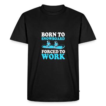 Snowboard Snowboard Vacances snowboard Snowboarders - T-shirt Premium bio Homme - noir - Devant - Nico (187cm)