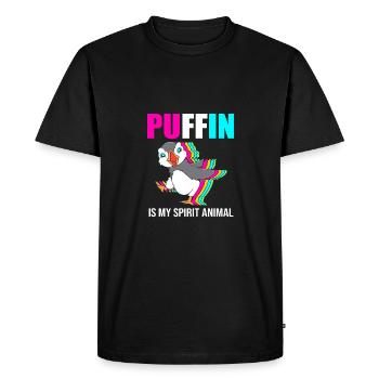Macareux Papageientaucher - T-shirt Premium bio Homme - noir - Devant - Nico (187cm)