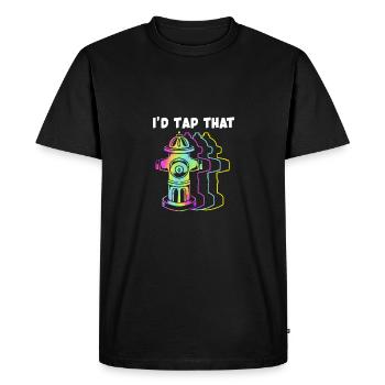 Pompier Pompier - T-shirt Premium bio Homme - noir - Devant - Nico (187cm)