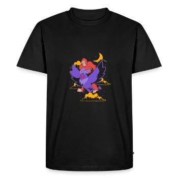 Papillon de nuit - T-shirt Premium bio Homme - noir - Devant - Nico (187cm)