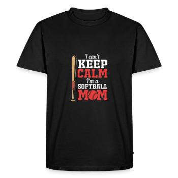 Maman de softball Maman de softball - T-shirt Premium bio Homme - noir - Devant - Nico (187cm)