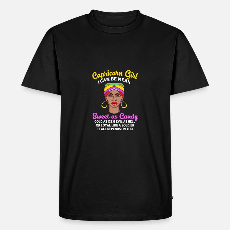 Sternzeichen Steinbock - Männer Premium Bio T-Shirt - Schwarz