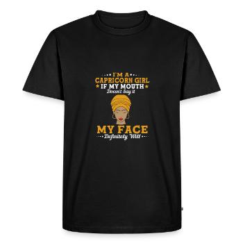 Signe du zodiaque Capricorne - T-shirt Premium bio Homme - noir - Devant - Nico (187cm)