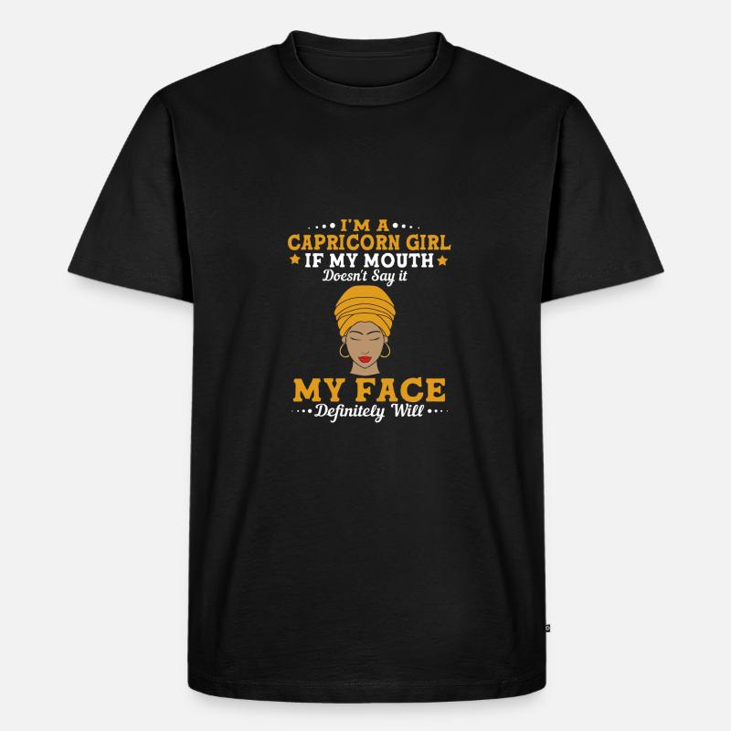 Sternzeichen Steinbock - Männer Premium Bio T-Shirt - Schwarz