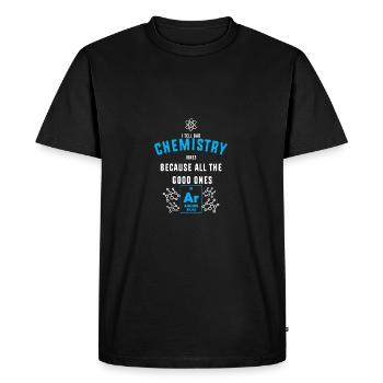 Professeur de chimie Chimiste - T-shirt Premium bio Homme - noir - Devant - Nico (187cm)