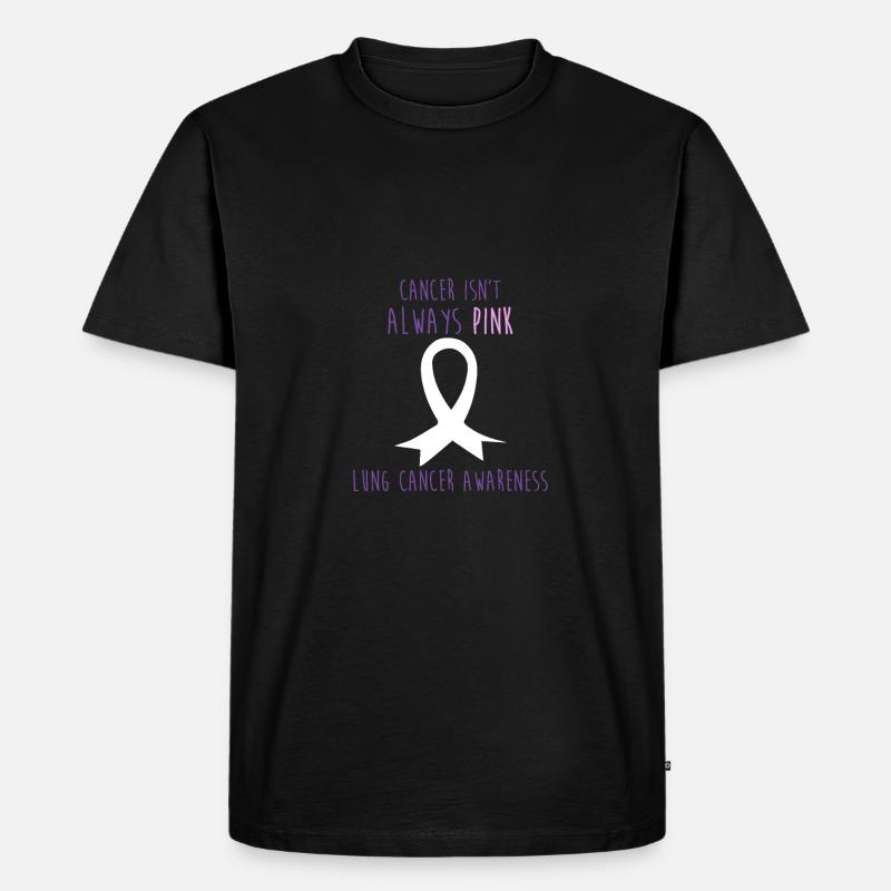 Lungenkrebs - Männer Premium Bio T-Shirt - Schwarz