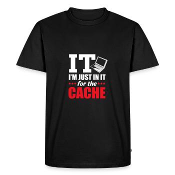 Tech Support - Men's Premium Organic T-Shirt - black - Front - Nico (187cm)