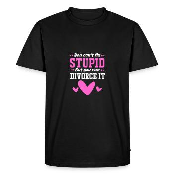 Divorce - Men's Premium Organic T-Shirt - black - Front - Nico (187cm)