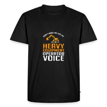 Excavation de conducteur d’excavatrice de chantier - T-shirt Premium bio Homme - noir - Devant - Nico (187cm)