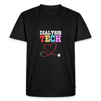 Technicien en dialyse - T-shirt Premium bio Homme - noir - Devant - Nico (187cm)