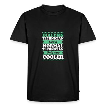 Technicien en dialyse - T-shirt Premium bio Homme - noir - Devant - Nico (187cm)