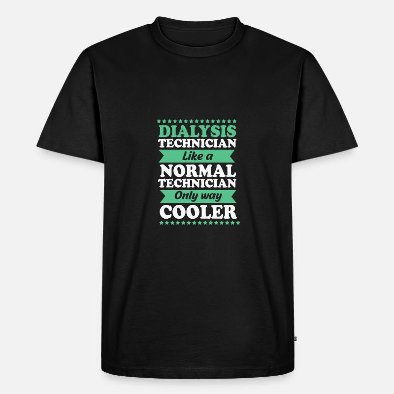 Dialyse-Techniker - Männer Premium Bio T-Shirt - Schwarz