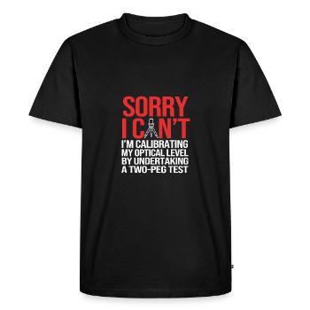 Géomètre - T-shirt Premium bio Homme - noir - Devant - Nico (187cm)