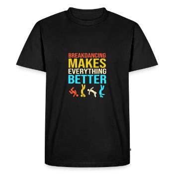 Breakdance - T-shirt Premium bio Homme - noir - Devant - Nico (187cm)