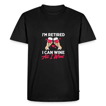 Pension 2025 Retraite 2025 Retraité Retraité Retraité - T-shirt Premium bio Homme - noir - Devant - Nico (187cm)