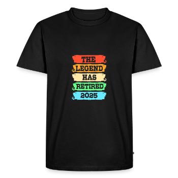 Retraite 2025 Retraité Pension Retraité - T-shirt Premium bio Homme - noir - Devant - Nico (187cm)