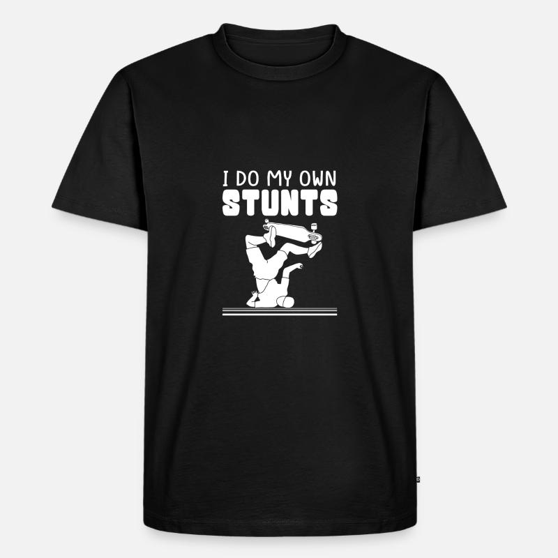 Longboard Longboarder Longboarding - Männer Premium Bio T-Shirt - Schwarz