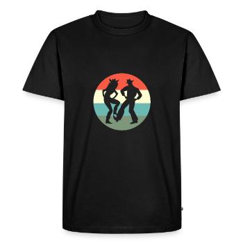 Square Dance - Men's Premium Organic T-Shirt - black - Front - Nico (187cm)