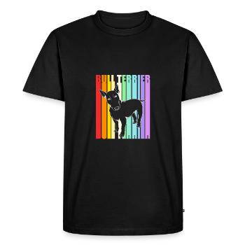 Bull terrier - T-shirt Premium bio Homme - noir - Devant - Nico (187cm)