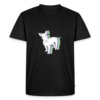 Bull terrier - T-shirt Premium bio Homme - noir - Devant - Nico (187cm)