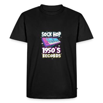 Sock Hop - Men's Premium Organic T-Shirt - black - Front - Nico (187cm)