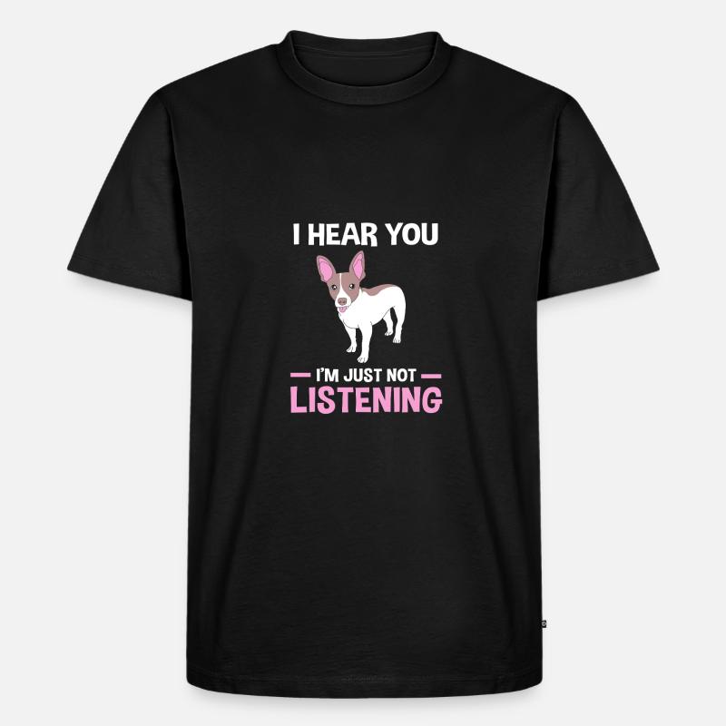 Rat Terrier - Männer Premium Bio T-Shirt - Schwarz