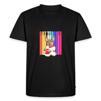 Rat Terrier - Men's Premium Organic T-Shirt - black - Front - Nico (187cm)