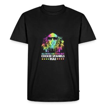 Cocker Spaniel - Men's Premium Organic T-Shirt - black - Front - Nico (187cm)
