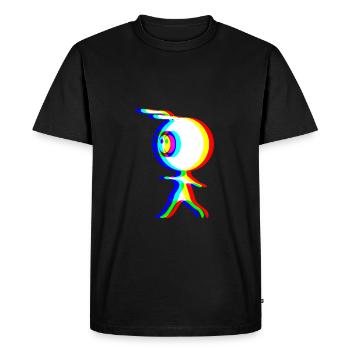 EDM - Alien - Glitch Rave Style - T-shirt Premium bio Homme - noir - Devant - Nico (187cm)