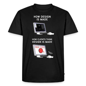 Designer graphiste graphiste designer artiste - T-shirt Premium bio Homme - noir - Devant - Nico (187cm)