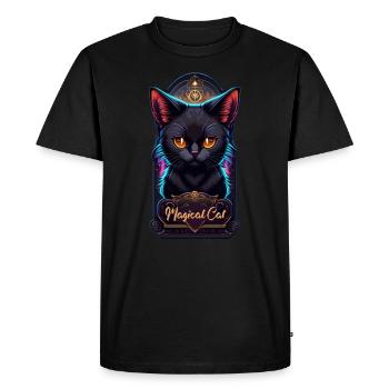 Black Cat and Magic - Men's Premium Organic T-Shirt - black - Front - Nico (187cm)