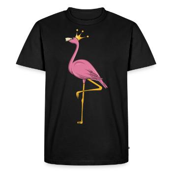 Couronne de flamant rose - T-shirt Premium bio Homme - noir - Devant - Nico (187cm)