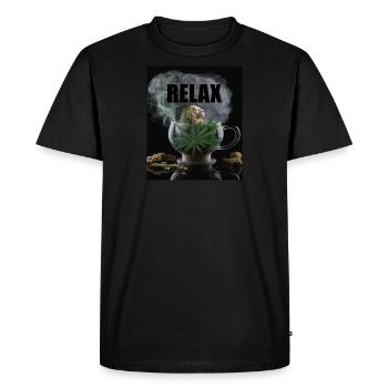 Cadeau Cannabis Relax - T-shirt Premium bio Homme - noir - Devant - Nico (187cm)