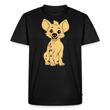 hyène - T-shirt Premium bio Homme - noir - Devant - Nico (187cm)