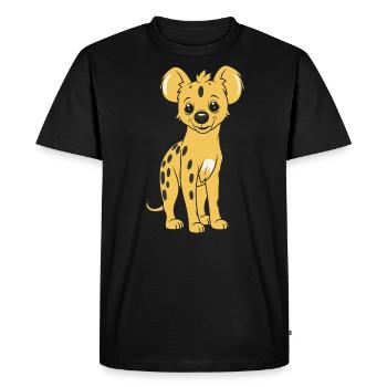 hyène - T-shirt Premium bio Homme - noir - Devant - Nico (187cm)