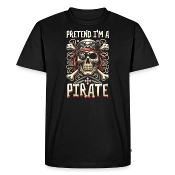 Halloween Pirate Dire Tenue Costume Drôle - T-shirt Premium bio Homme - noir - Devant - Nico (187cm)