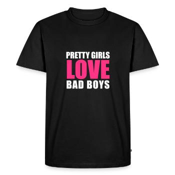 Pretty Girls Love Bad Boys - T-shirt Premium bio Homme - noir - Devant - Nico (187cm)