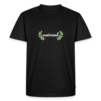 Naturellement bio - T-shirt Premium bio Homme - noir - Devant - Nico (187cm)