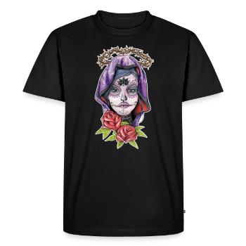 Catrina - jour des morts mexique - halloween - T-shirt Premium bio Homme - noir - Devant - Nico (187cm)