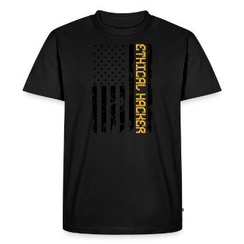 Hacker éthique Sniff Networks Not Drugs Cyber - T-shirt Premium bio Homme - noir - Devant - Nico (187cm)