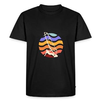 Surf Plage Surf Surf Été Amoureux de la mer - T-shirt Premium bio Homme - noir - Devant - Nico (187cm)
