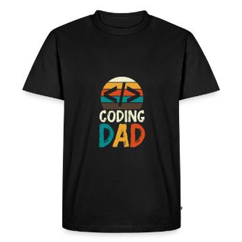 Programmer Geek Computer Programming Coder L - Men's Premium Organic T-Shirt - black - Front - Nico (187cm)