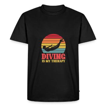 Sports de natation Piscine Nageurs Natation Lie - T-shirt Premium bio Homme - noir - Devant - Nico (187cm)
