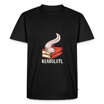 Drôle Axolotl Mignon Kawaii Animal Fun Liebhab - T-shirt Premium bio Homme - noir - Devant - Nico (187cm)