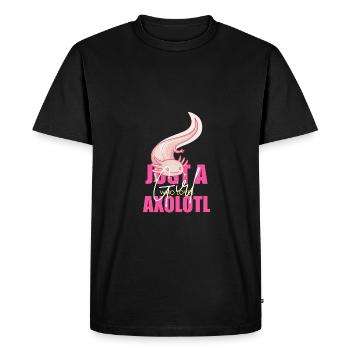 Drôle Axolotl Mignon Kawaii Animal Fun Liebhab - T-shirt Premium bio Homme - noir - Devant - Nico (187cm)